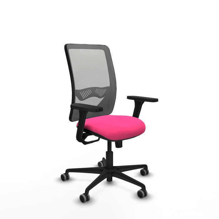 PIQUERAS Y CRESPO Silla de oficina Zulema Rosa y Gris con Mecanismo Sincro PIQUERAS Y CRESPO Silla de oficina Zulema Rosa y Gris con Mecanismo Sincro