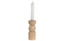 DKD Home Decor Portavelas de Madera Natural 5x5x12,5 cm