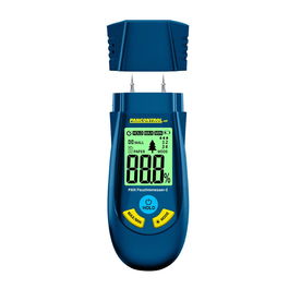 Pancontrol Medidor de Humedad para Madera (2-40%), Materiales de Construcción (1.5-30%) y Papel (5-75%) con Pantalla LCD Retroiluminada