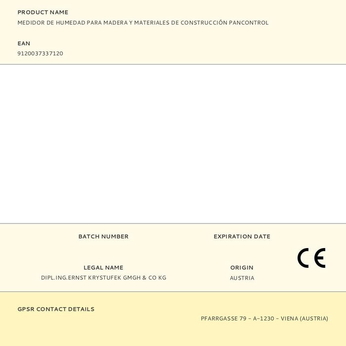 Pancontrol - Medidor de Humedad para Madera, Materiales de Construcción y Papel, Pantalla LCD Retroiluminada