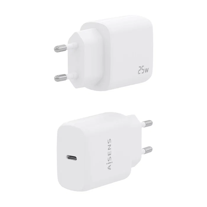 AISENS Cargador USB-C PD3.0 25W Blanco