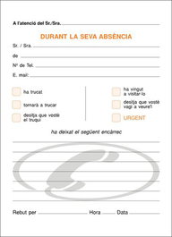 Talonario Catalan Llamadas Telefono 8º Natu Loan (Set de 10)