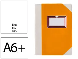 Fernandes Libro Cartone Cosido Din A6+ Liso 50 Hojas 100 Gr Naranja