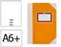 Fernandes Libro Cartone Cosido Din A6+ Liso 50 Hojas 100 Gr Naranja