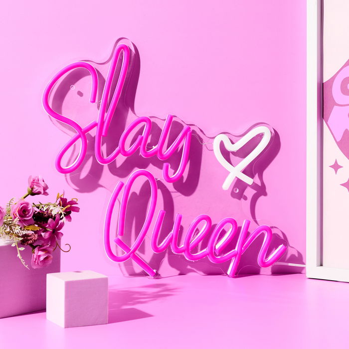 The Concept Factory Neón Led Usb Slay Queen Colección Neon Plástico