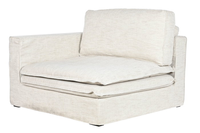 DKD Home Decor Módulo de Sofá Izq/Der Beige con 4 Cojines DKD Home Decor Módulo de Sofá Izq/Der Beige con 4 Cojines