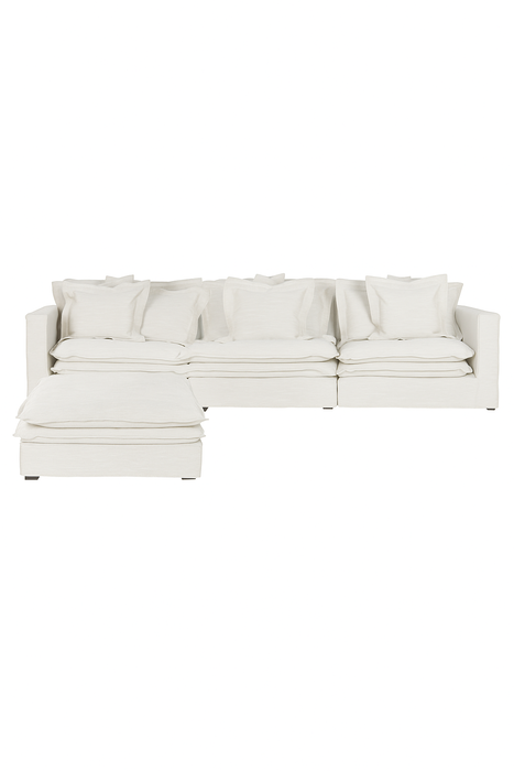 DKD Home Decor Módulo de Sofá Izq/Der Beige con 4 Cojines DKD Home Decor Módulo de Sofá Izq/Der Beige con 4 Cojines