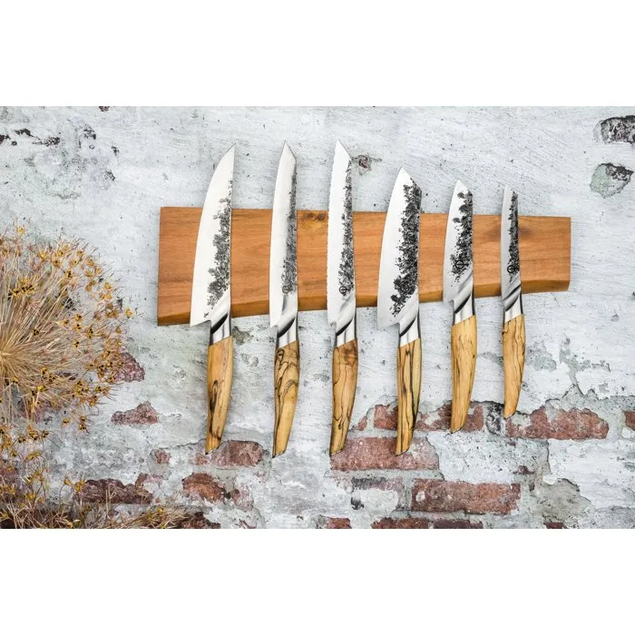 Forged Cuchillo de chef FORJADO Acero VG10 Mango de madera de raíz 20,5 cm