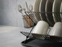 Quttin Escurreplatos de Metal con Bandeja Black