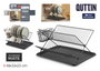 Quttin Escurreplatos de Metal con Bandeja Black