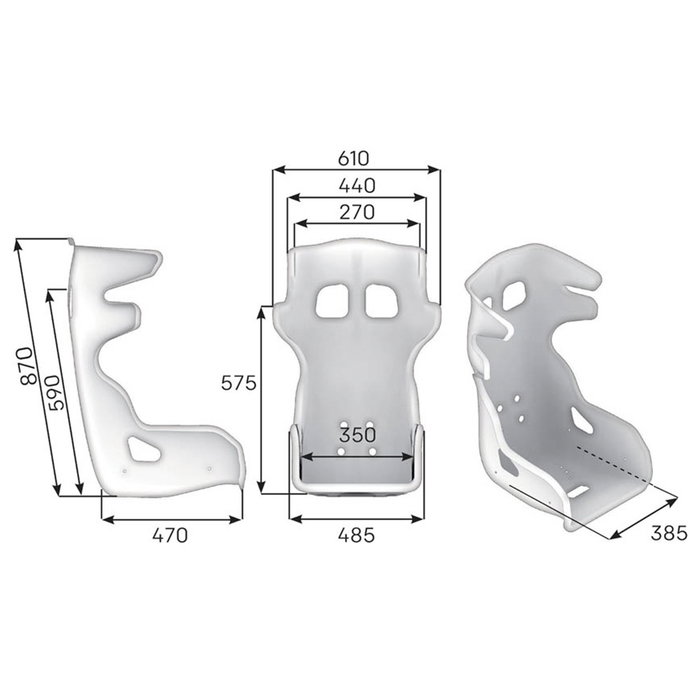 OMP Asiento Racing HTE EVO S VTR Negro Talla S
