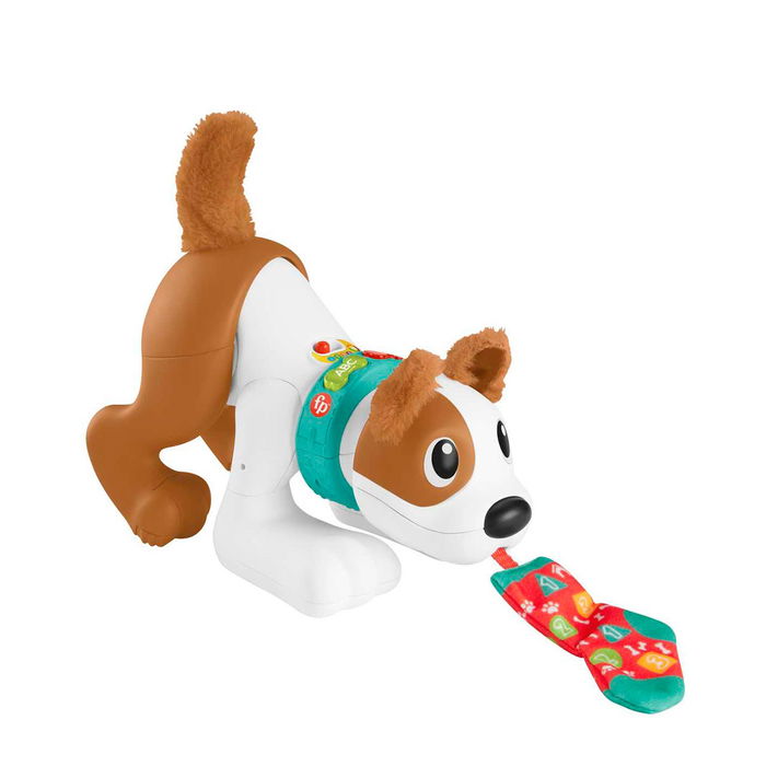 Fisher-Price Perrito Gatea Y Juega Conmigo HGY57 Juguete Interactivo para Bebés con Música y Luces, Edad +6 Meses