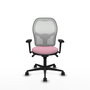 PIQUERAS Y CRESPO Silla de oficina Jorquera Rosa y Blanco