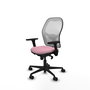 PIQUERAS Y CRESPO Silla de oficina Jorquera Rosa y Blanco