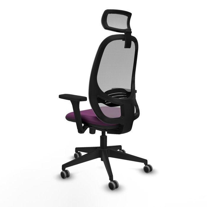 PIQUERAS Y CRESPO Silla de oficina Cilanco con mecanismo Sincro, Morado y Gris