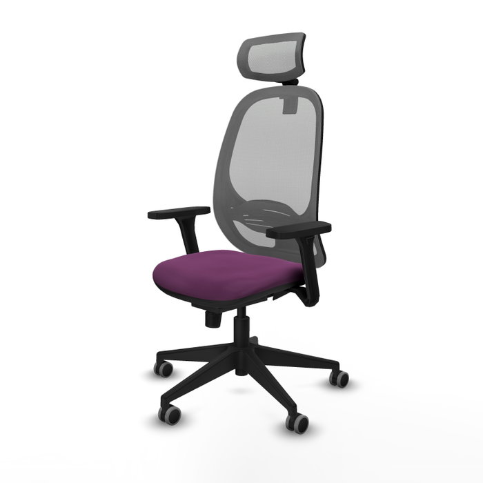 PIQUERAS Y CRESPO Silla de oficina Cilanco con mecanismo Sincro, Morado y Gris