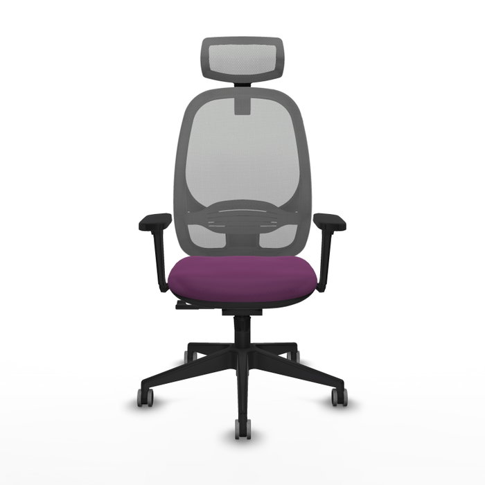 PIQUERAS Y CRESPO Silla de oficina Cilanco con mecanismo Sincro, Morado y Gris
