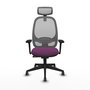 PIQUERAS Y CRESPO Silla de oficina Cilanco con mecanismo Sincro, Morado y Gris