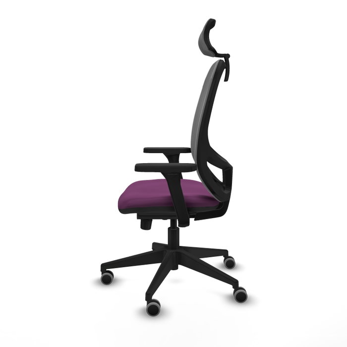 PIQUERAS Y CRESPO Silla de oficina Cilanco con mecanismo Sincro, Morado y Gris