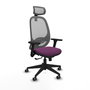 PIQUERAS Y CRESPO Silla de oficina Cilanco con mecanismo Sincro, Morado y Gris