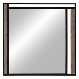 Ixia Espejo Natural-Negro DM-Metal 70 x 70 cm