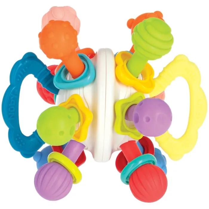 Nuby Mordedor Pelota Giratoria con Sonajero Multicolor Nuby Mordedor Pelota Giratoria con Sonajero Multicolor