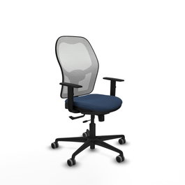 PIQUERAS Y CRESPO Silla de oficina Jorquera Sincro/Traslack Azul marino y Blanco