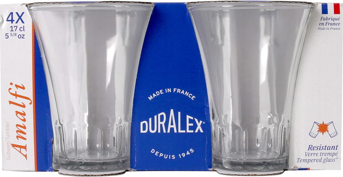 Duralex Set 4 Vasos Transparente Amalfi 17 cl (12 Cajas)