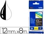 Brother TZe-335 Cinta Laminada 12mm Blanco sobre Negro