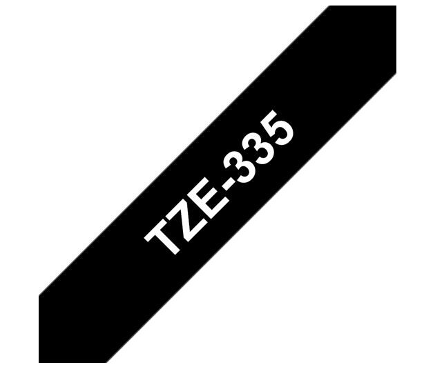 Brother TZe-335 Cinta Laminada 12mm Blanco sobre Negro Brother TZe-335 Cinta Laminada 12mm Blanco sobre Negro