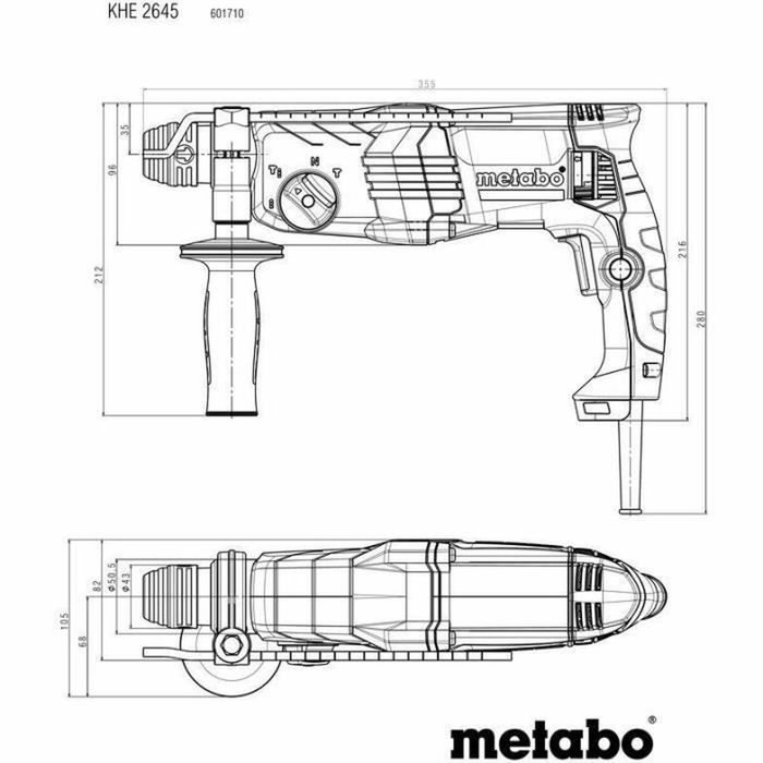 Metabo KHE 2645 Taladro percutor combinado Metabo KHE 2645 Taladro percutor combinado