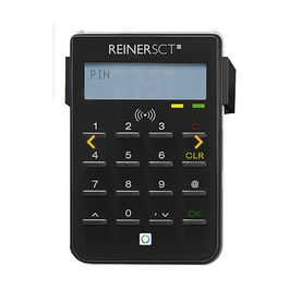 Reiner SCT cyberJack RFID Standard - Lector de tarjetas USB con pantalla LCD y certificaciones (Negro, 62 * 13 * 95 mm)