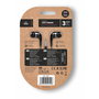 Eartech Auriculares Intraurales con Cable, Micrófono, Botón Multifunción y Conexión Mini-Jack 3.5 mm para Apple/Android/Windows, Negro
