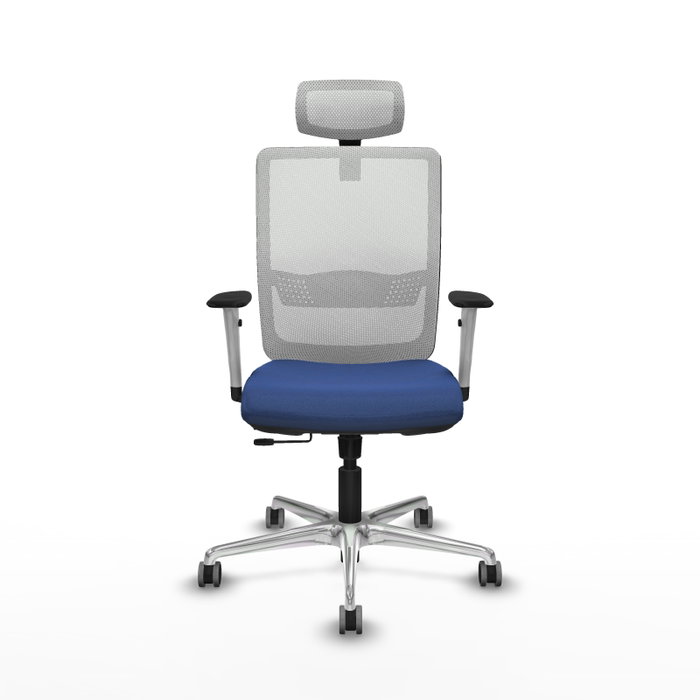 PIQUERAS Y CRESPO Silla de oficina Haches Azul marino y Blanco