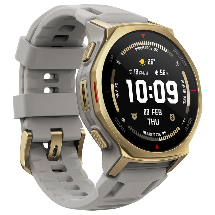 Amazfit T-Rex 3 Pro Smartwatch 44mm Arctic Gold, GPS, AMOLED, Resistente al Agua 10 ATM, Lente de Zafiro, 19 días Batería