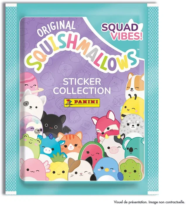 Panini PAN8051708005752 Caja de 36 bolsillos Squishmallows con 180 pegatinas