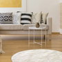 Home Deco Factory Alfombra Redonda Imitación Piel Diámetro 115 cm Colección Natural