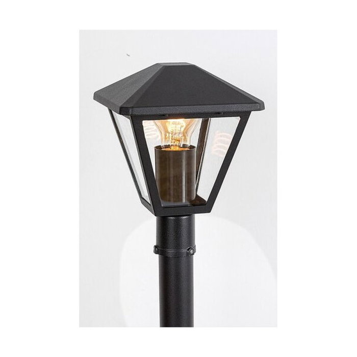 RABALUX Paravento Baliza Exterior Negra de Aluminio con Cristal