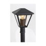 RABALUX Paravento Baliza Exterior Negra de Aluminio con Cristal
