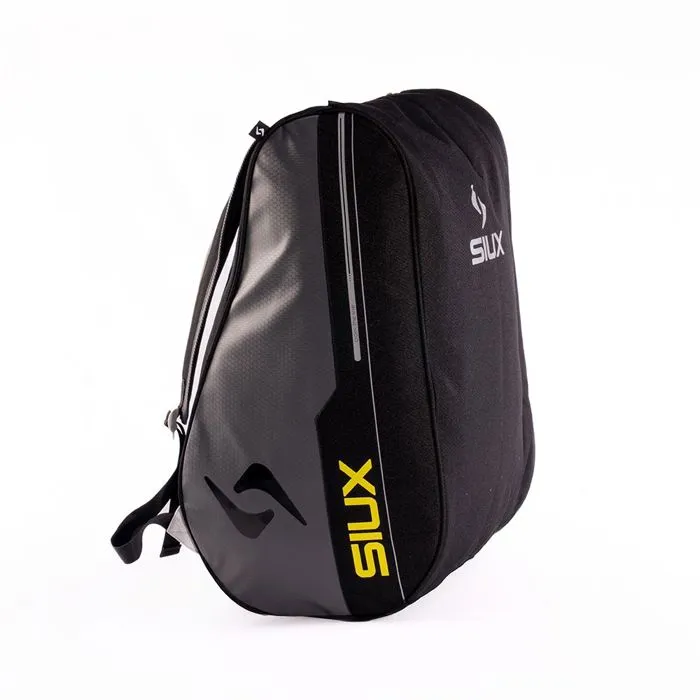 Siux Bolsa de pádel Pulse - Ribete gris/negro con costuras amarillas