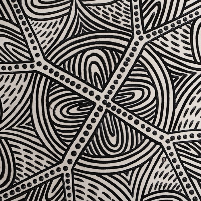 Bandeja Negro-Blanco Poliresina 40,50 X 40,50 X 4,50 cm