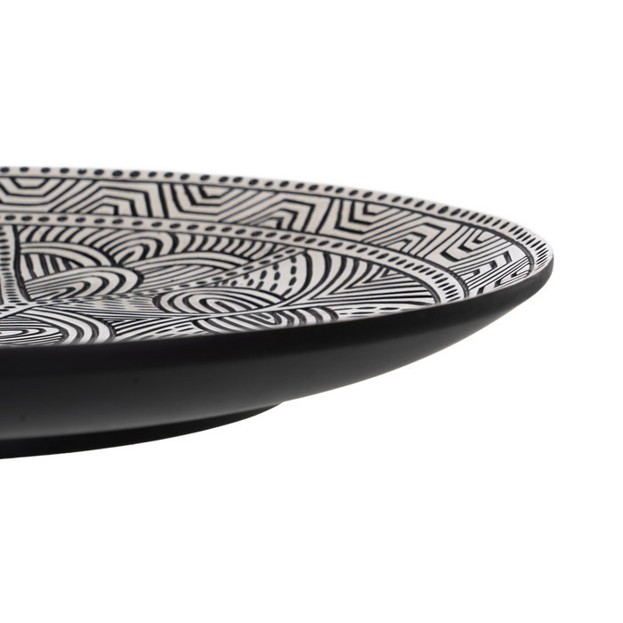 Bandeja Negro-Blanco Poliresina 40,50 X 40,50 X 4,50 cm