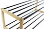 DKD Home Decor Zapatero Negro Natural Pino y Acero 80x31x32 cm