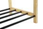 DKD Home Decor Zapatero Negro Natural Pino y Acero 80x31x32 cm