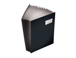 Leitz Portafirmas con 20 Departamentos y Tarjetero Negro 240x340 mm