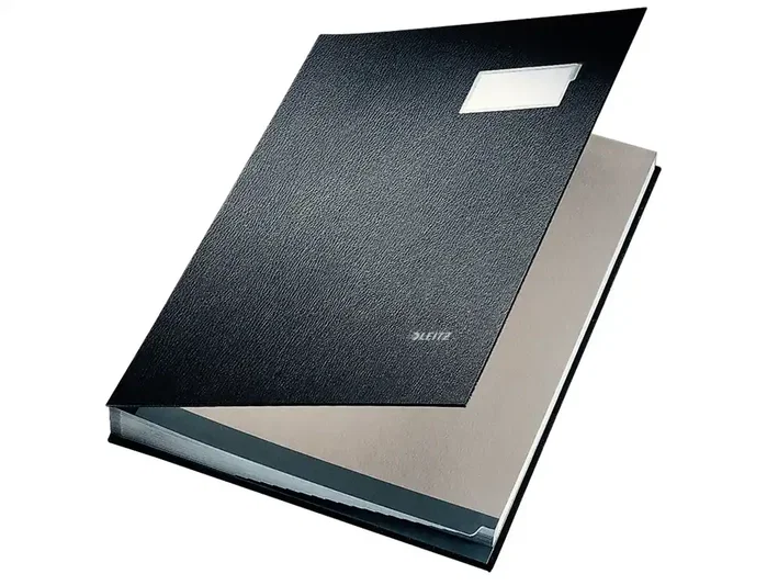 Leitz Portafirmas con 20 Departamentos y Tarjetero Negro 240x340 mm