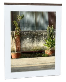 DKD Home Decor Espejo Mango Acacia 90x1,5x113 Blanco