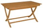 DKD Home Decor Set de Comedor de Teca con Mesa Plegable y 4 Sillas Plegables