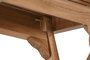 DKD Home Decor Set de Comedor de Teca con Mesa Plegable y 4 Sillas Plegables