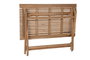 DKD Home Decor Set de Comedor de Teca con Mesa Plegable y 4 Sillas Plegables